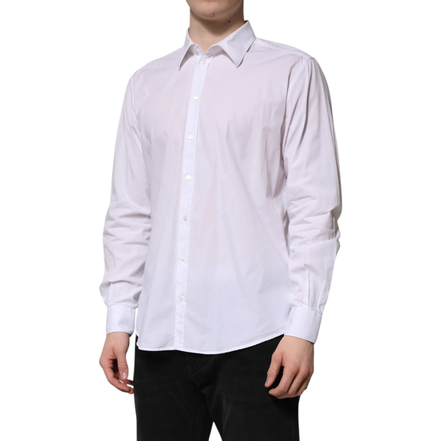White Cotton STAFF Long Sleeves Formal Shirt