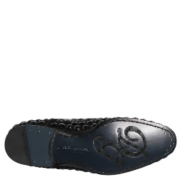 Black Suede Strass Derby Formal Shoes