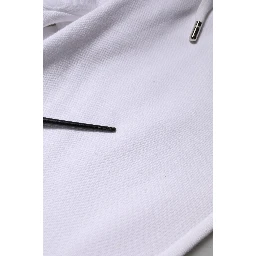White Cotton Stretch Jogger Sweatpants Pants