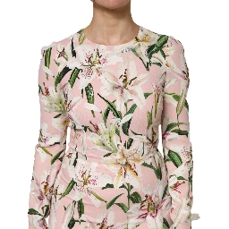 Pink Lily Viscose Sheath Stretch Midi Dress