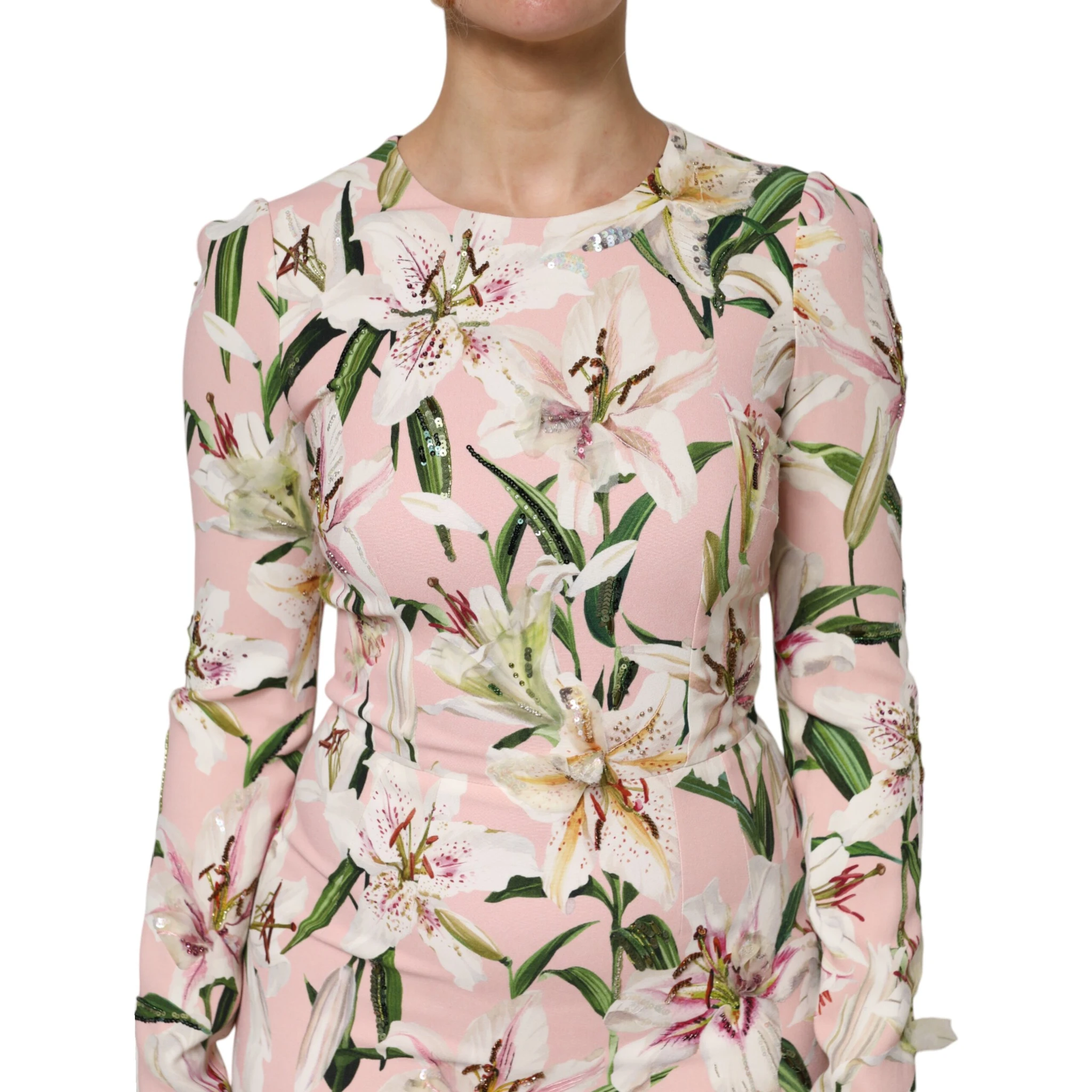 Pink Lily Viscose Sheath Stretch Midi Dress