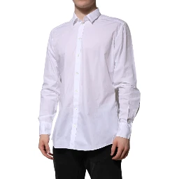 White Cotton Long Sleeves Dress Formal Shirt
