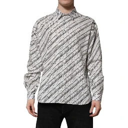 White Striped Long Sleeves Men Formal Shirt