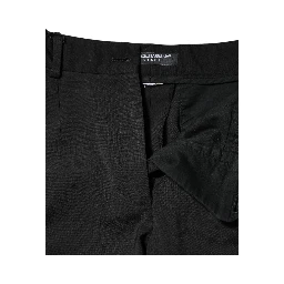 Black High Waisted Tapered STAFF Pants