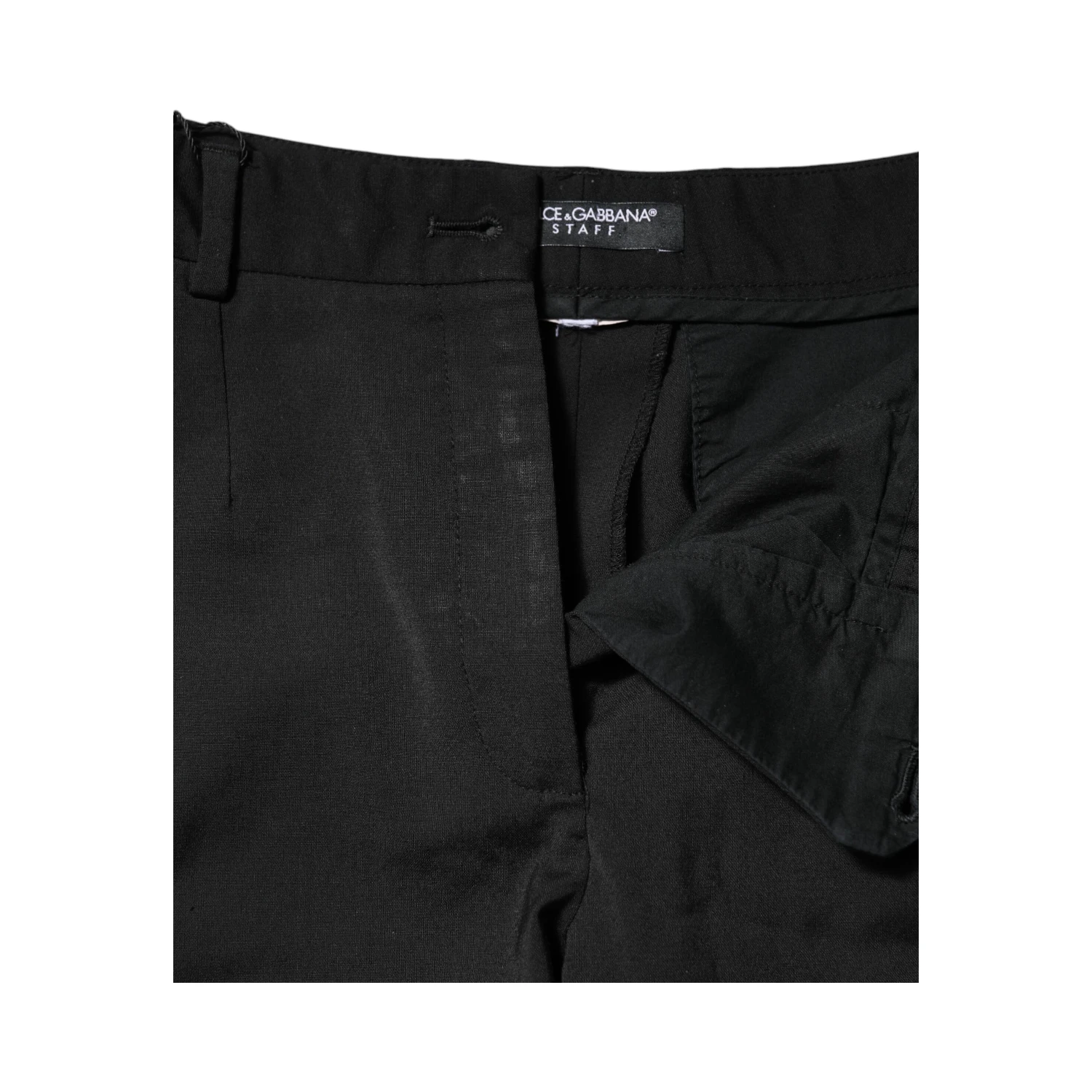 Black High Waisted Tapered STAFF Pants
