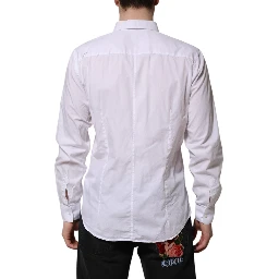 White Cotton STAFF Long Sleeves Formal Shirt