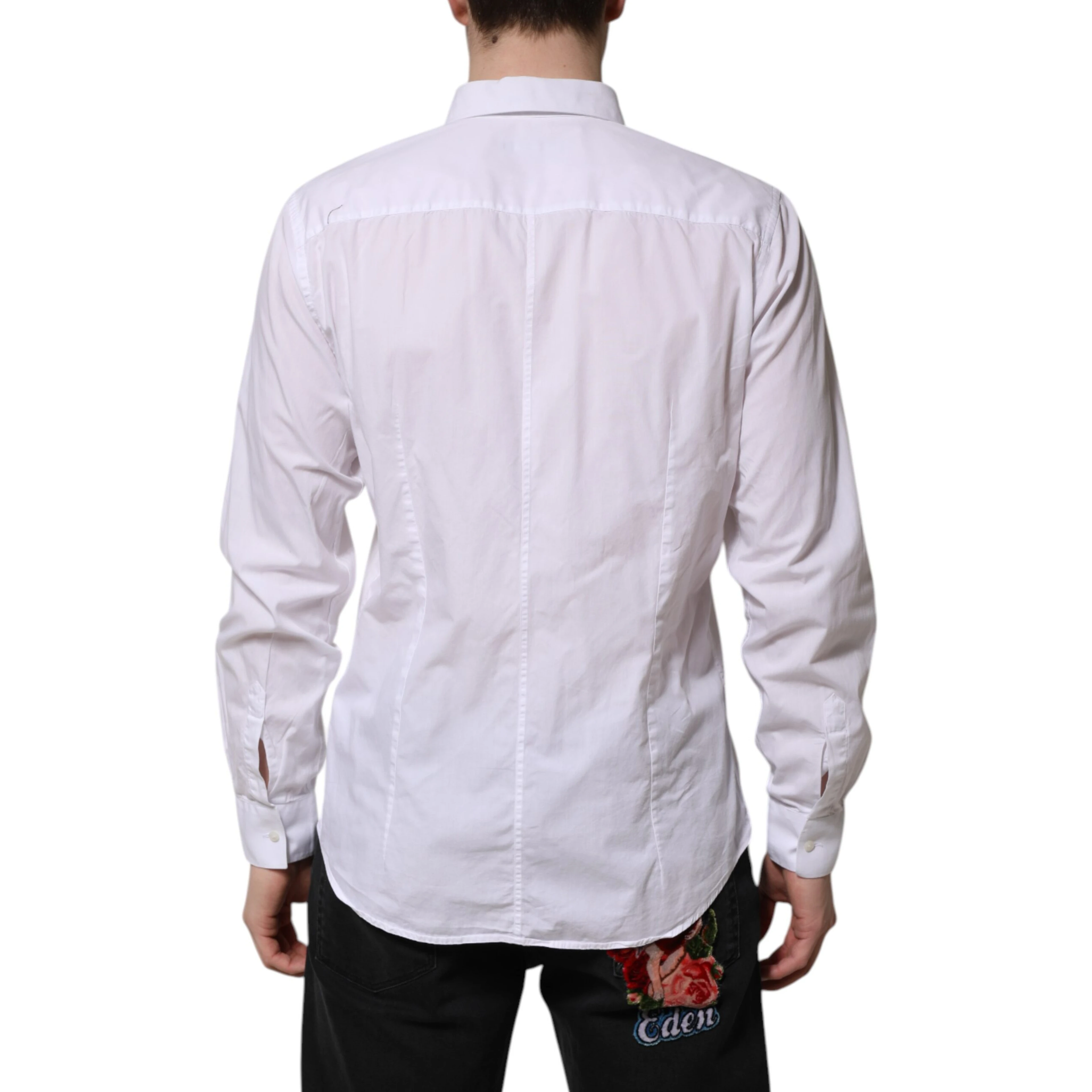 White Cotton STAFF Long Sleeves Formal Shirt