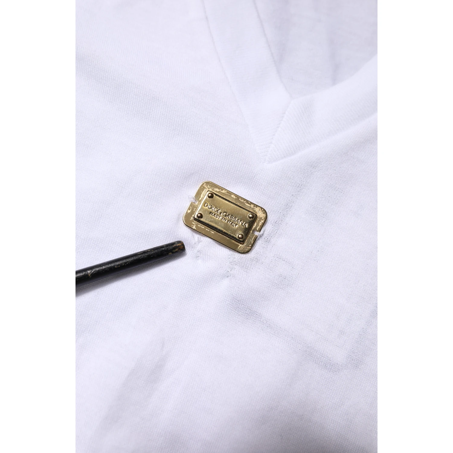 White Cotton Short Sleeve V-Neck Top T-shirt
