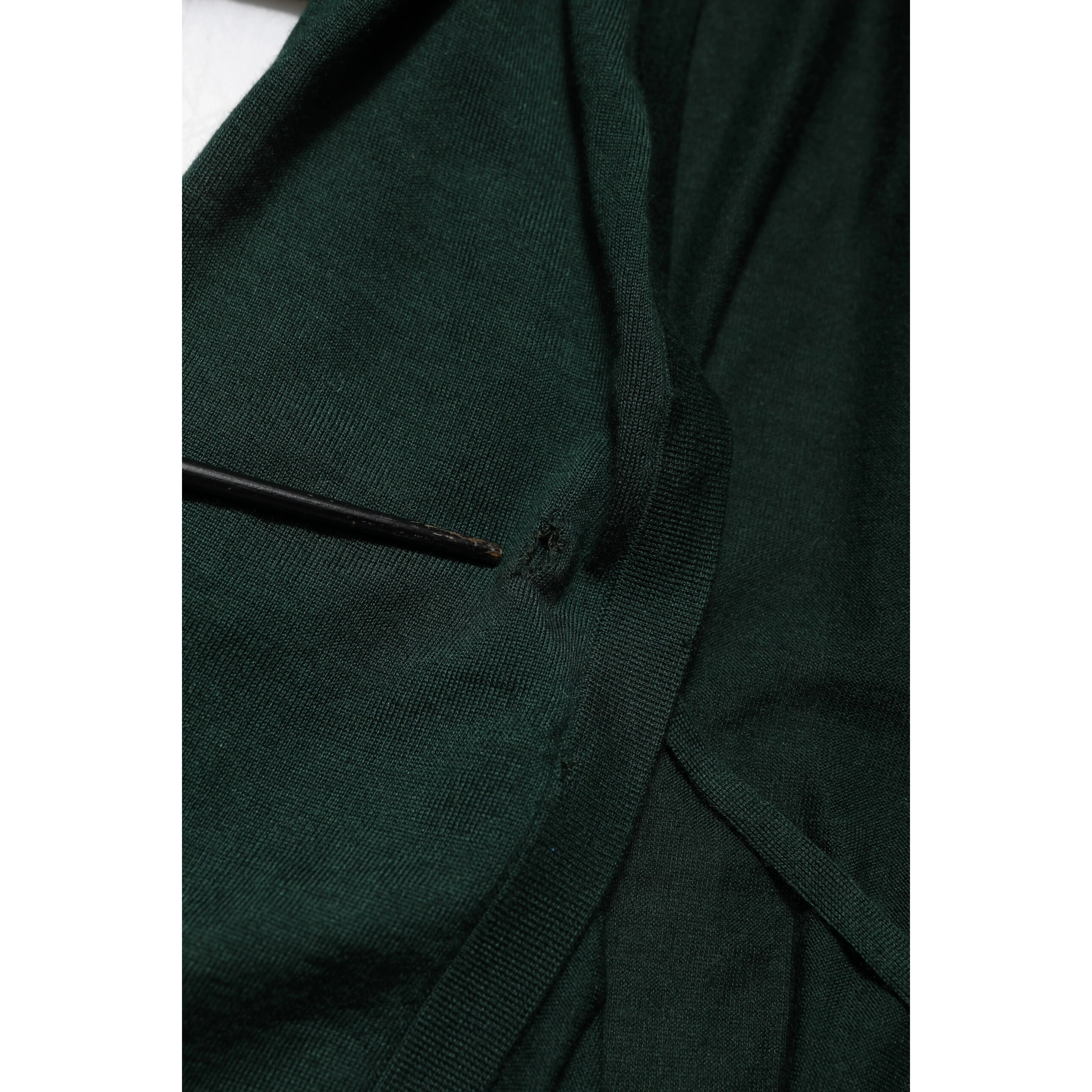 Dark Green Cashmere Silk Cardigan Sweater