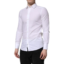 White Cotton MARTINI Long Sleeve Dress Shirt