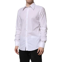 White Cotton Long Sleeves Dress Shirt