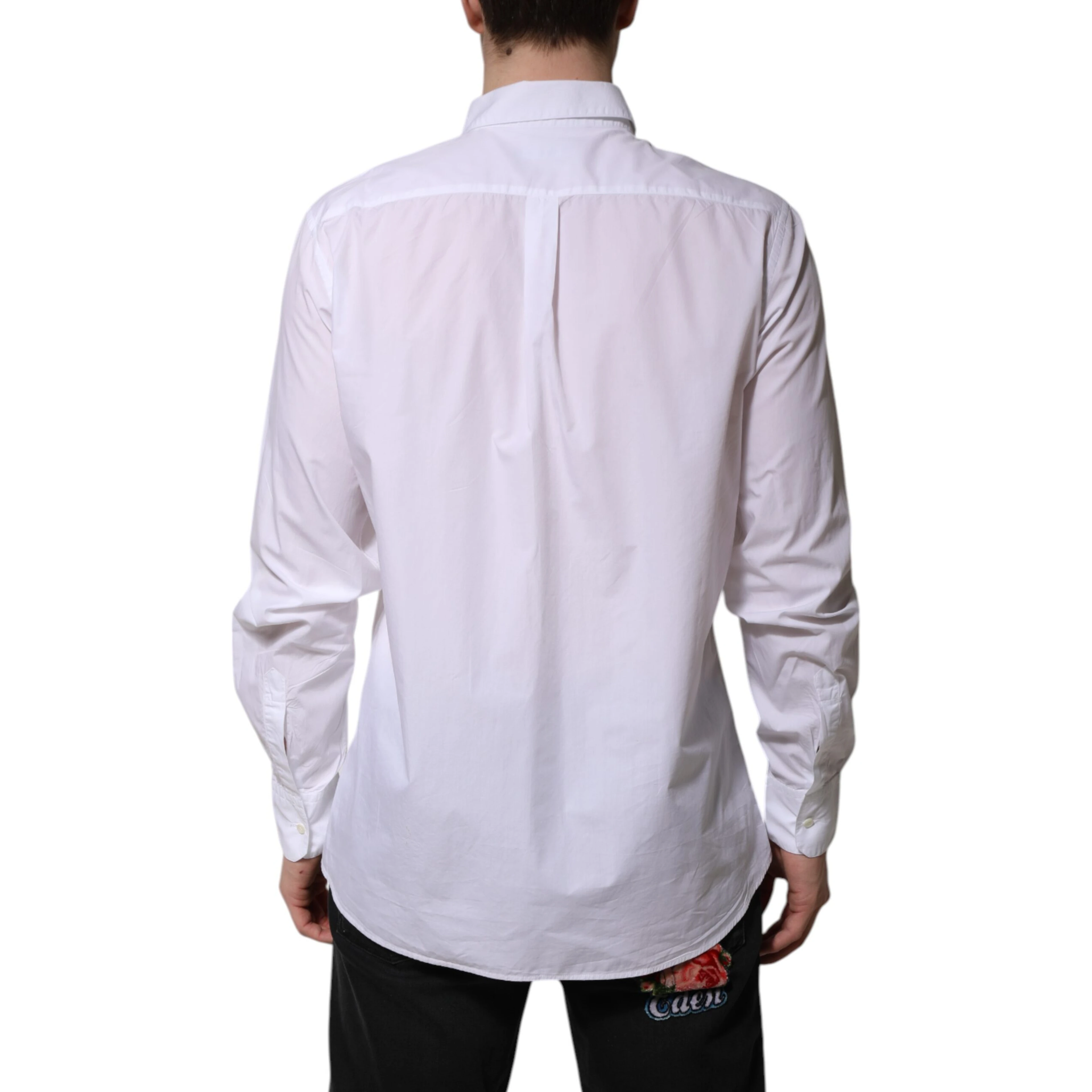 White Cotton Long Sleeves Dress Formal Shirt