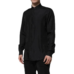 Dark Blue Silk MARTINI Men Formal Dress Shirt