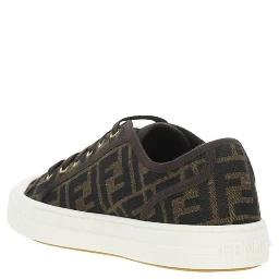Brown Polyamide Low Top Sneakers