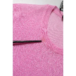 Pink Polyester Sleeveless Round Neck Tank Top