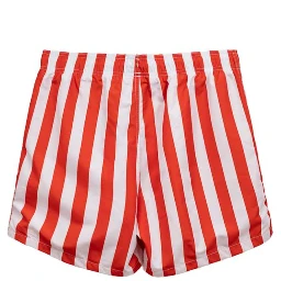 Red Polyester Swim Shorts
