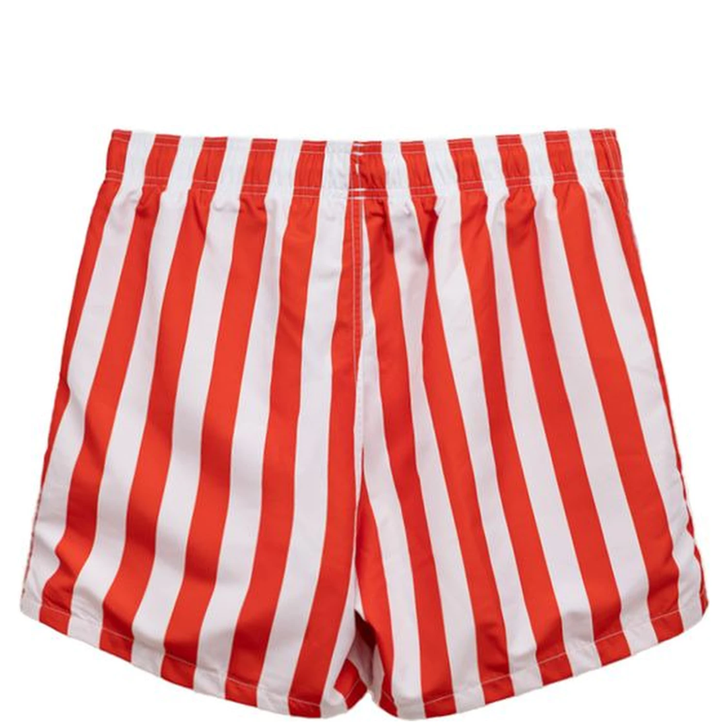 Red Polyester Swim Shorts