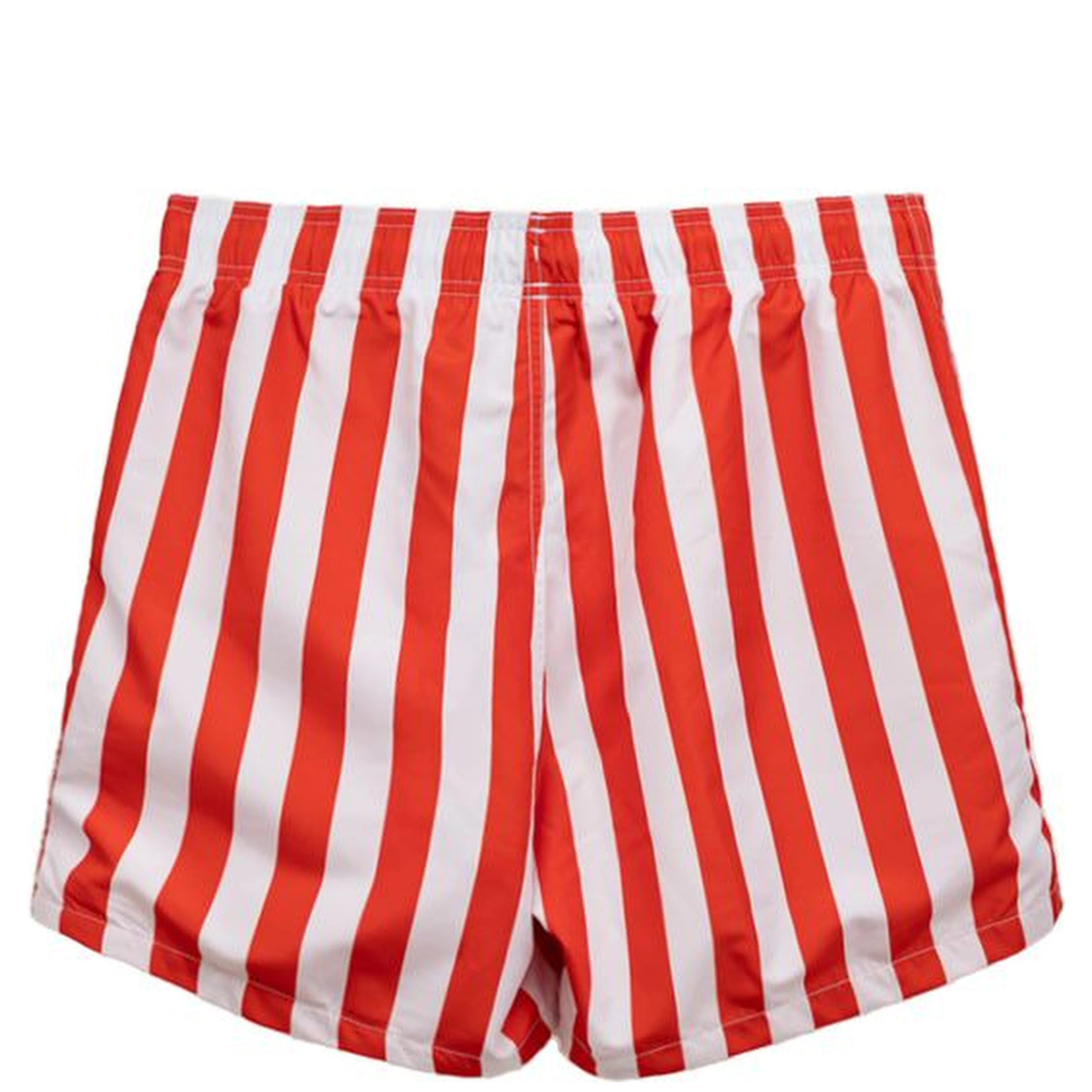 Red Polyester Swim Shorts