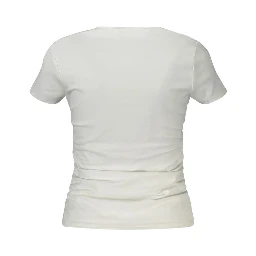 White Spandex Women T-Shirt