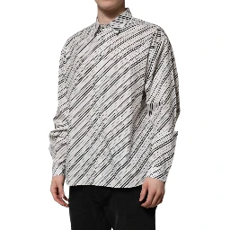 White Striped Long Sleeves Men Formal Shirt