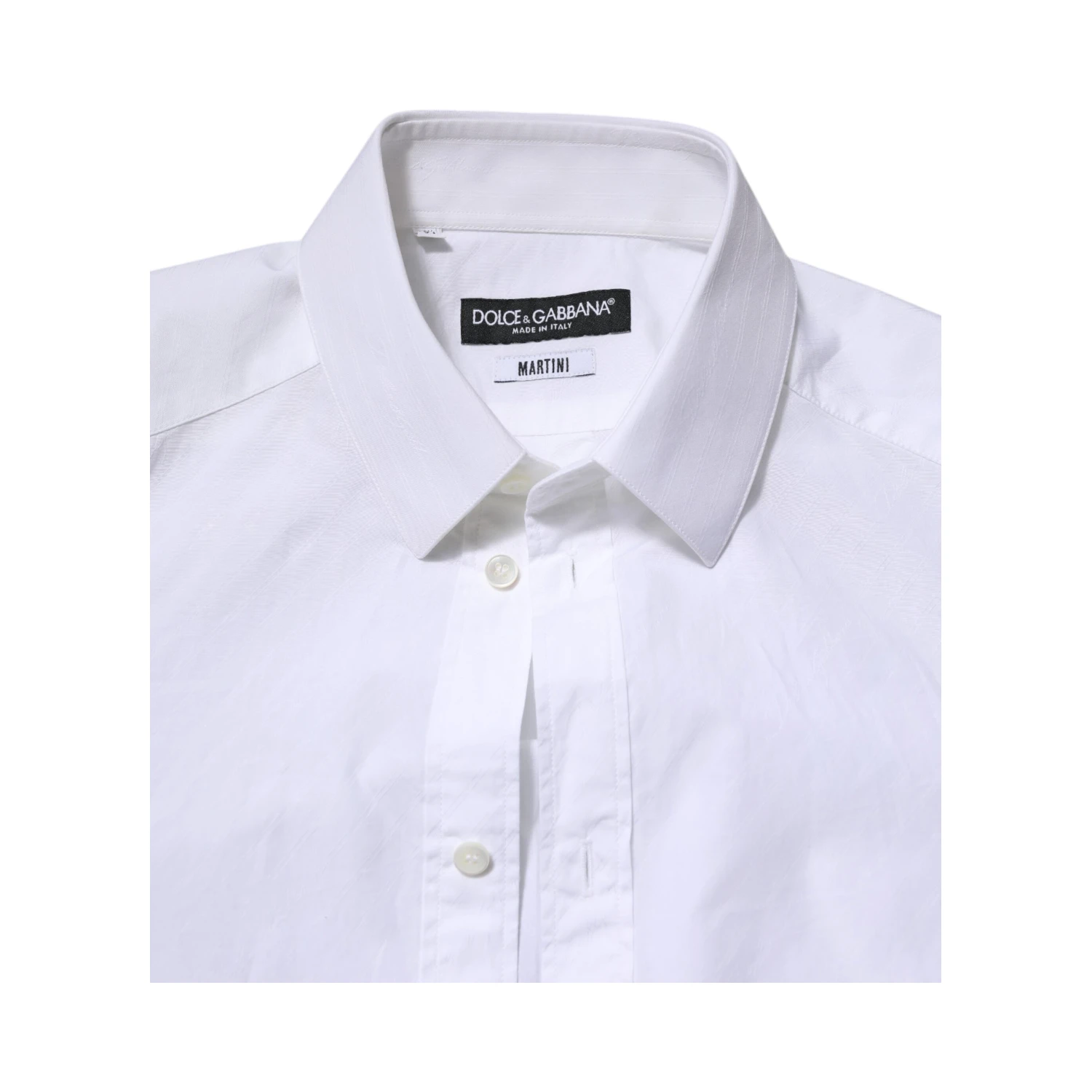 White Cotton MARTINI Long Sleeve Dress Shirt