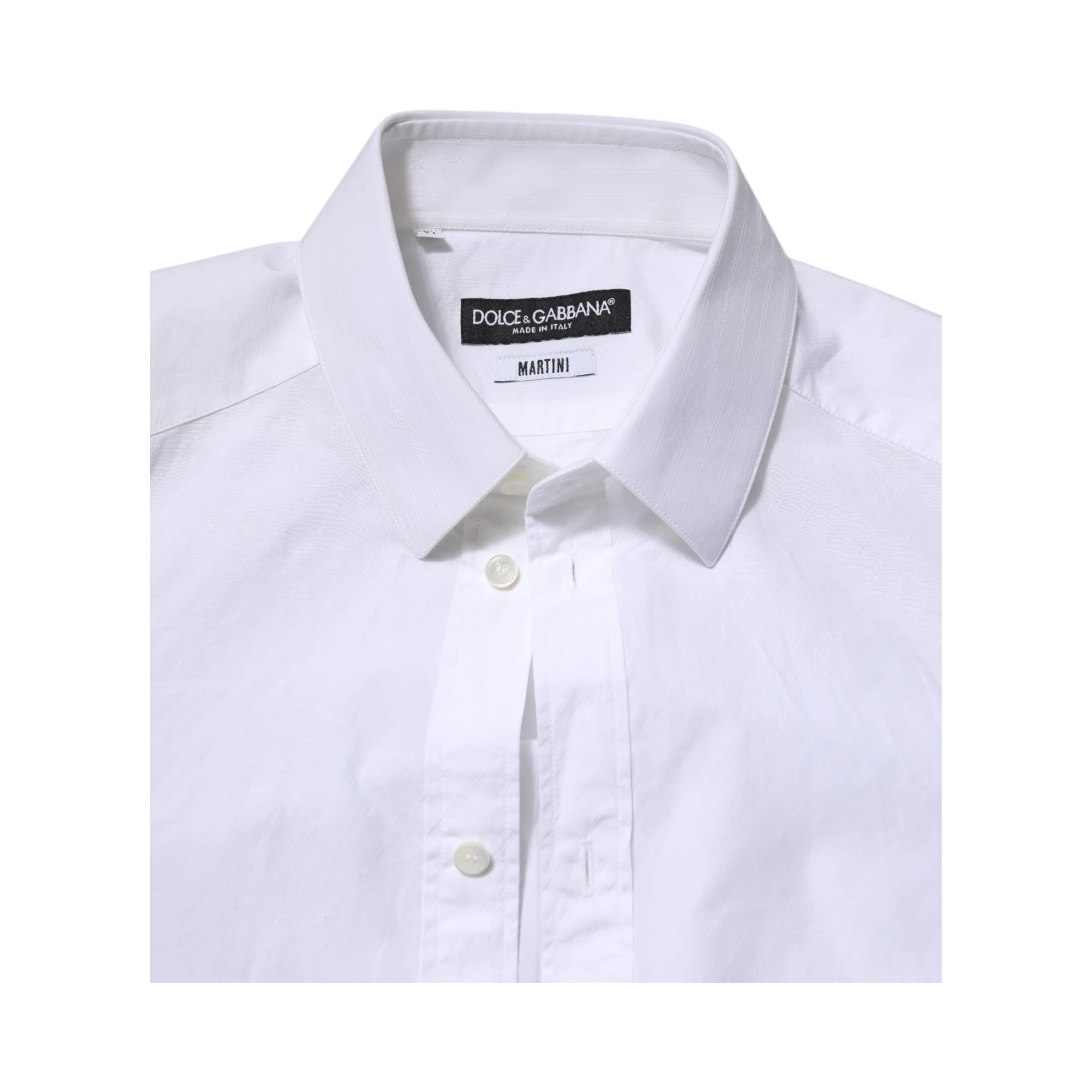 White Cotton MARTINI Long Sleeve Dress Shirt