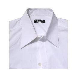 White Cotton Long Sleeves Dress Shirt