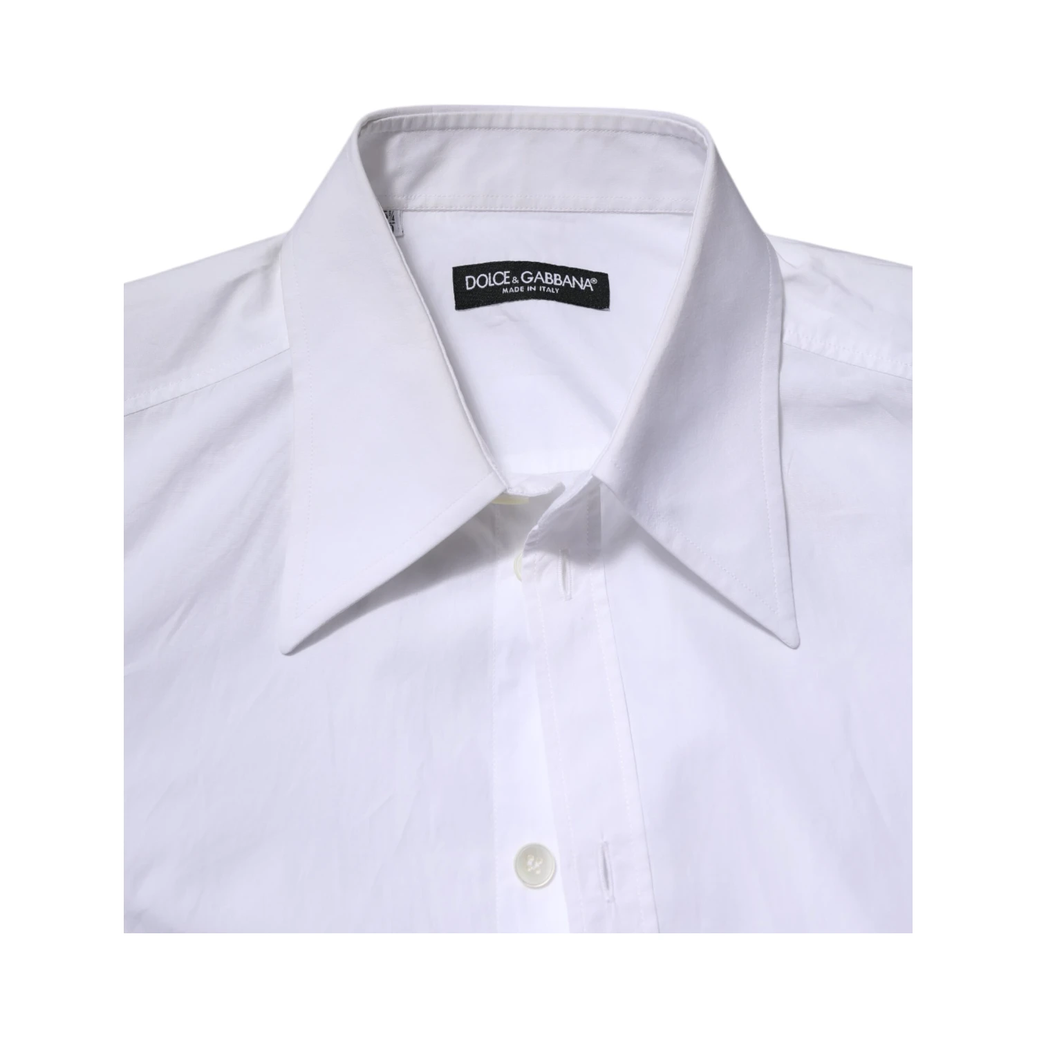 White Cotton Long Sleeves Dress Shirt