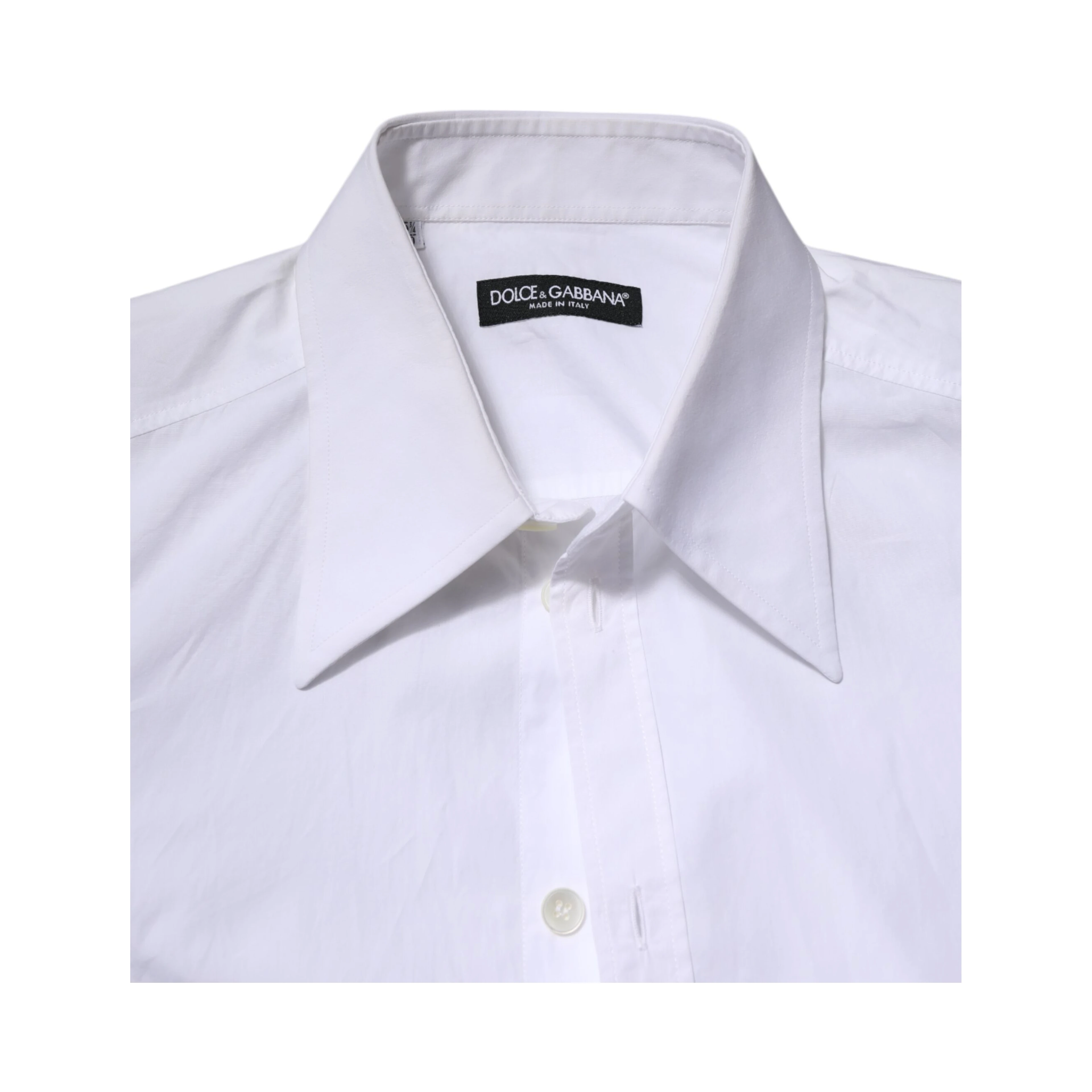 White Cotton Long Sleeves Dress Shirt