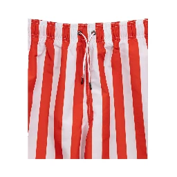 Red Polyester Swim Shorts