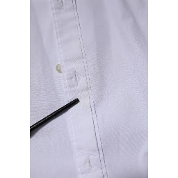 White Cotton GOLD Long Sleeves Dress Shirt