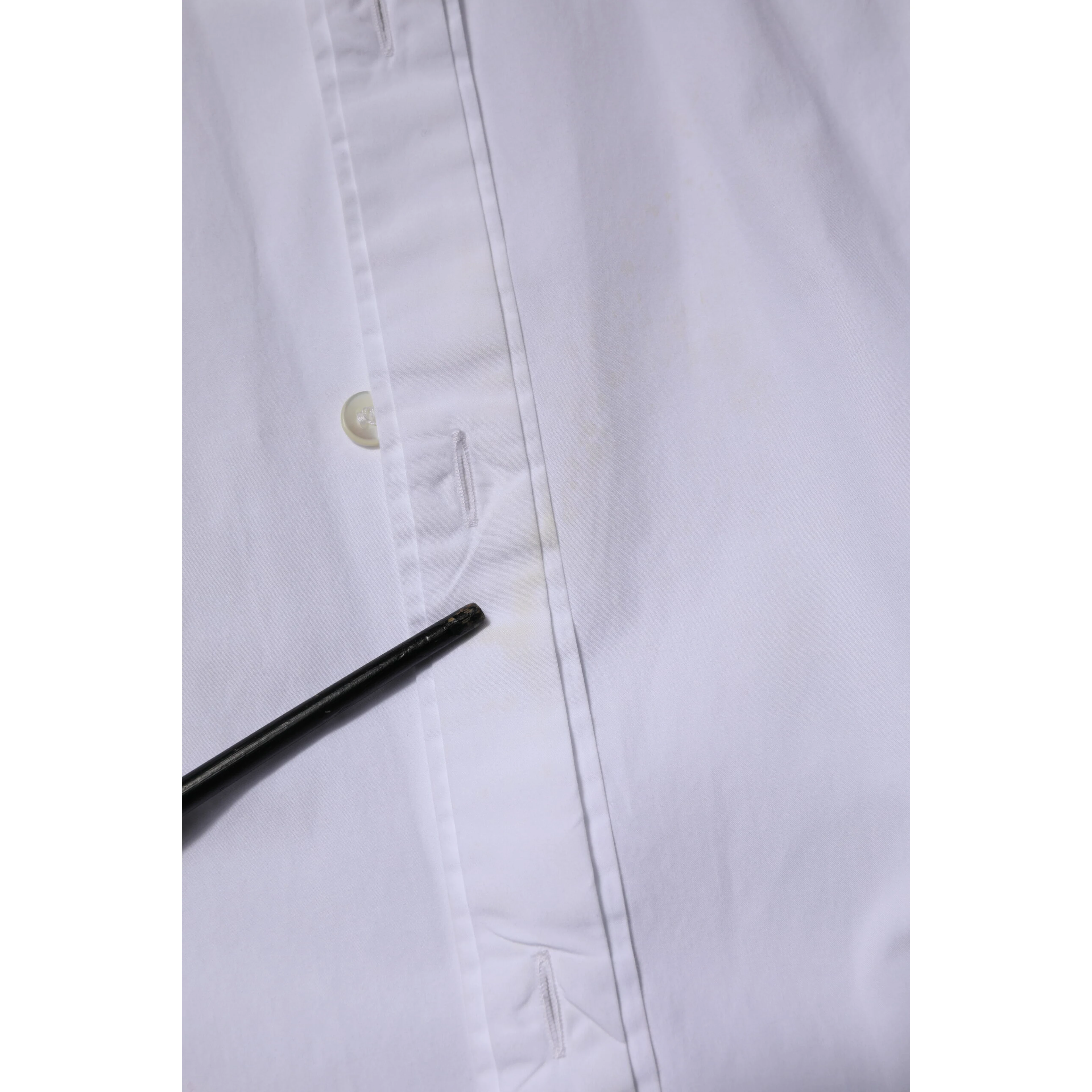 White Cotton GOLD Long Sleeves Dress Shirt