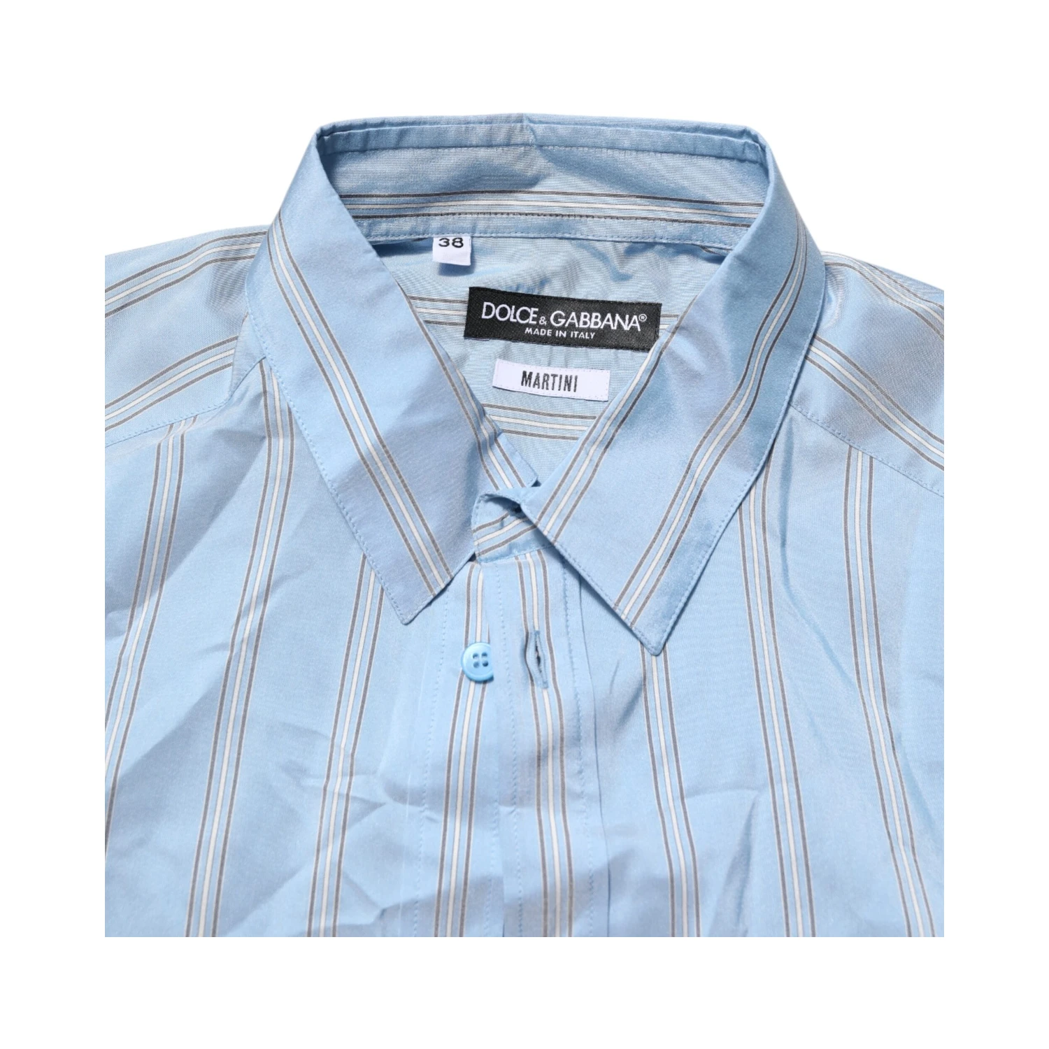 Blue Striped MARTINI Long Sleeves Dress Shirt