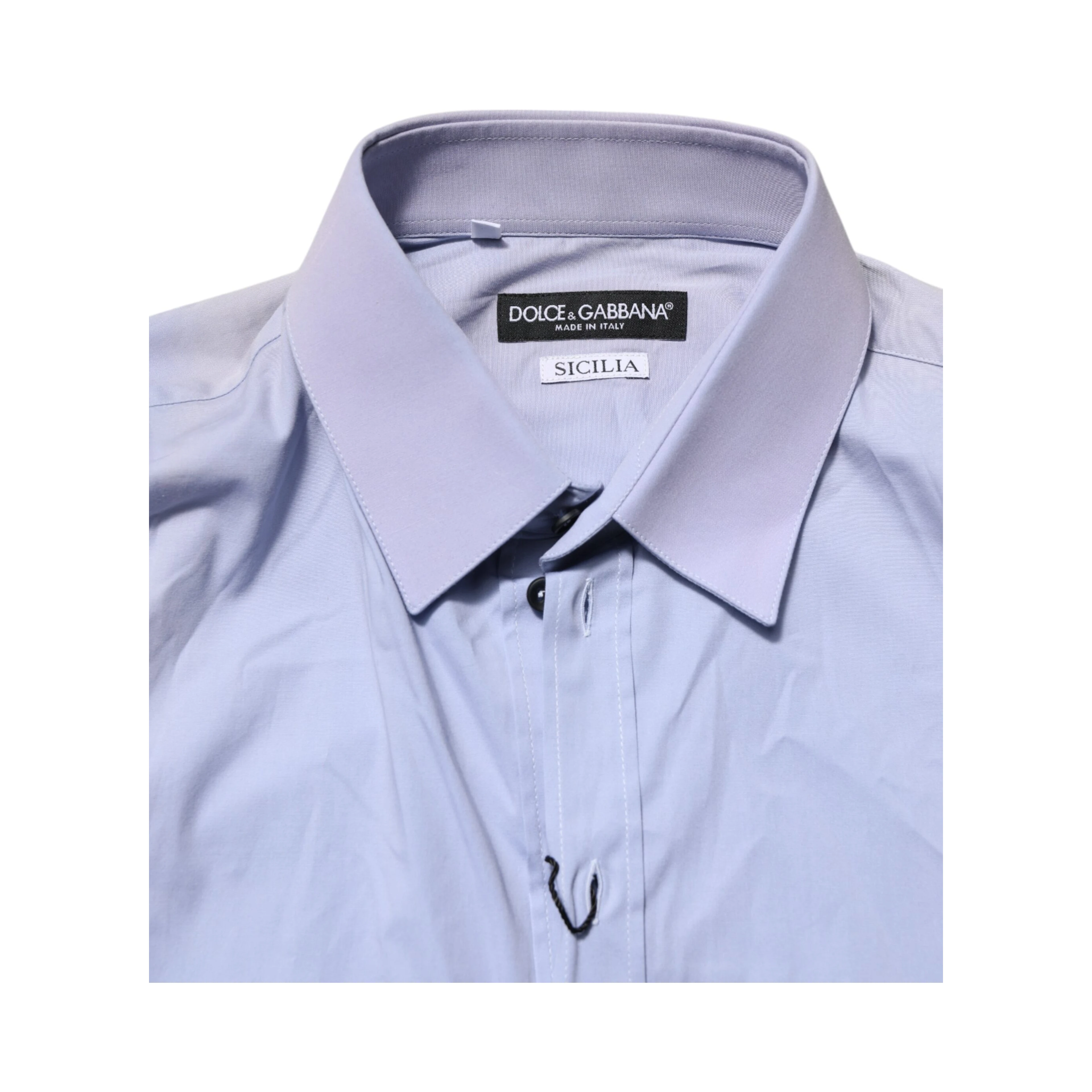Blue Cotton SICILIA Long Sleeves Dress Shirt