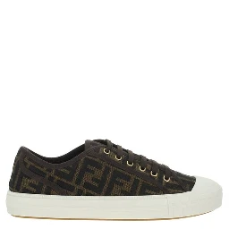 Brown Polyamide Low Top Sneakers
