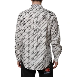 White Striped Long Sleeves Men Formal Shirt