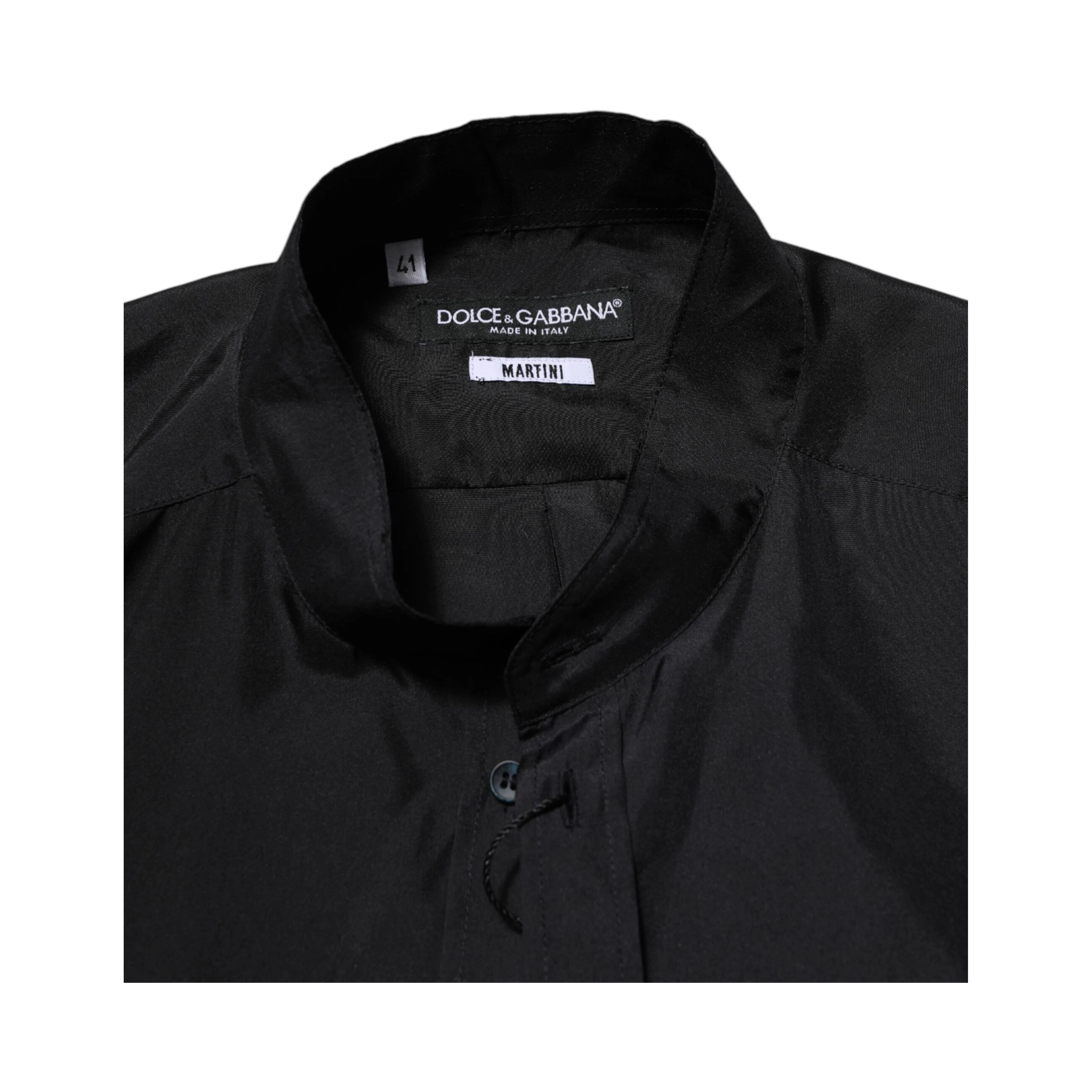 Dark Blue Silk MARTINI Men Formal Dress Shirt