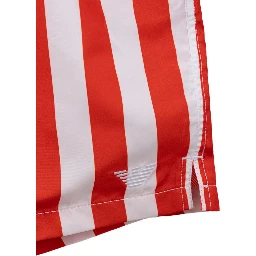 Red Polyester Swim Shorts