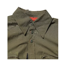 Army Green Button Down Long Sleeves Shirt