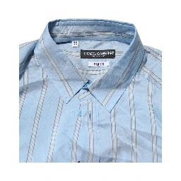 Blue Striped MARTINI Long Sleeve Dress Shirt
