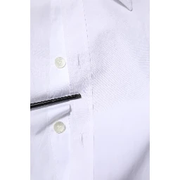 White Cotton Long Sleeves Dress Shirt