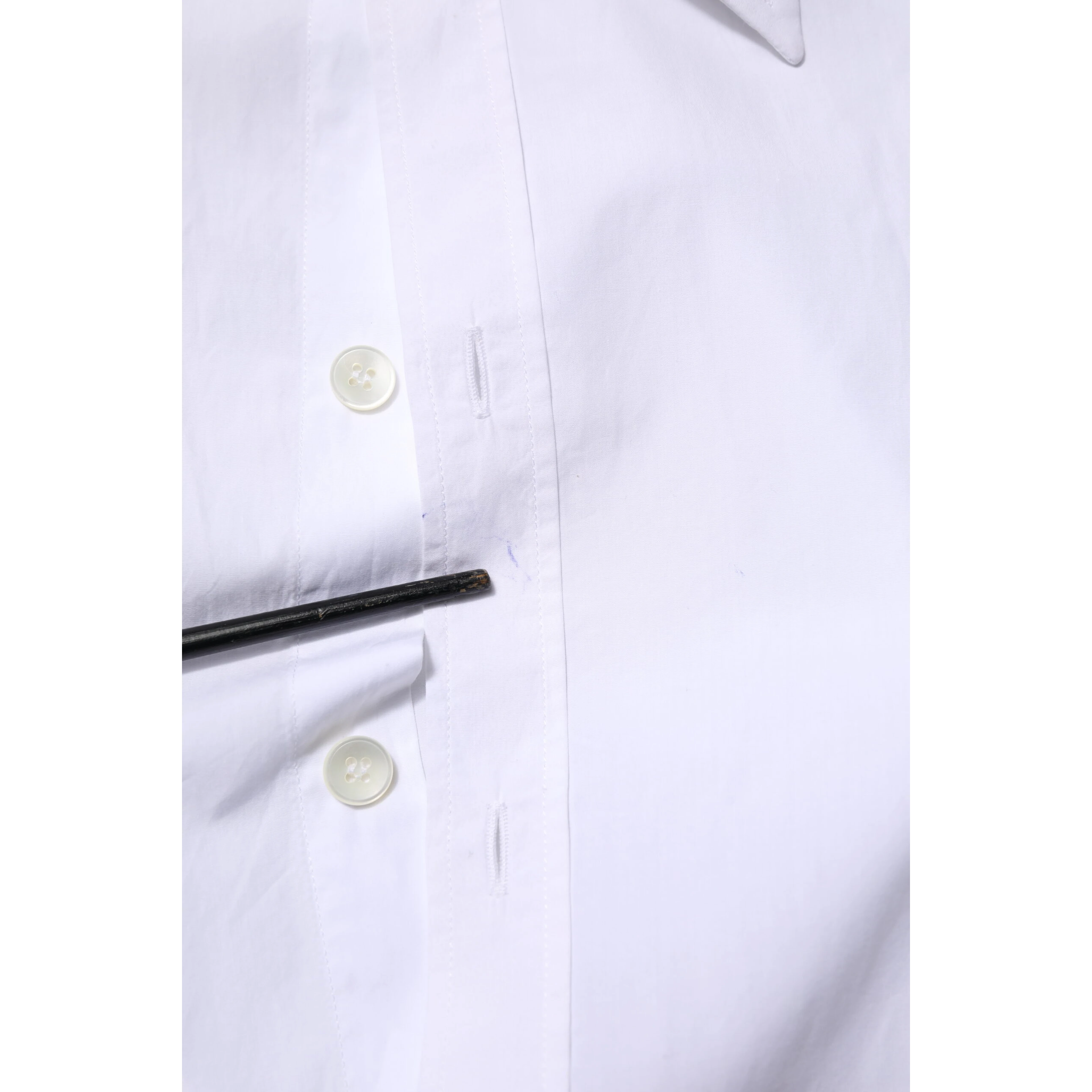 White Cotton Long Sleeves Dress Shirt