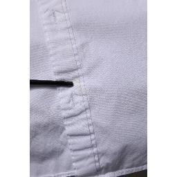 White Cotton GOLD Long Sleeves Dress Shirt