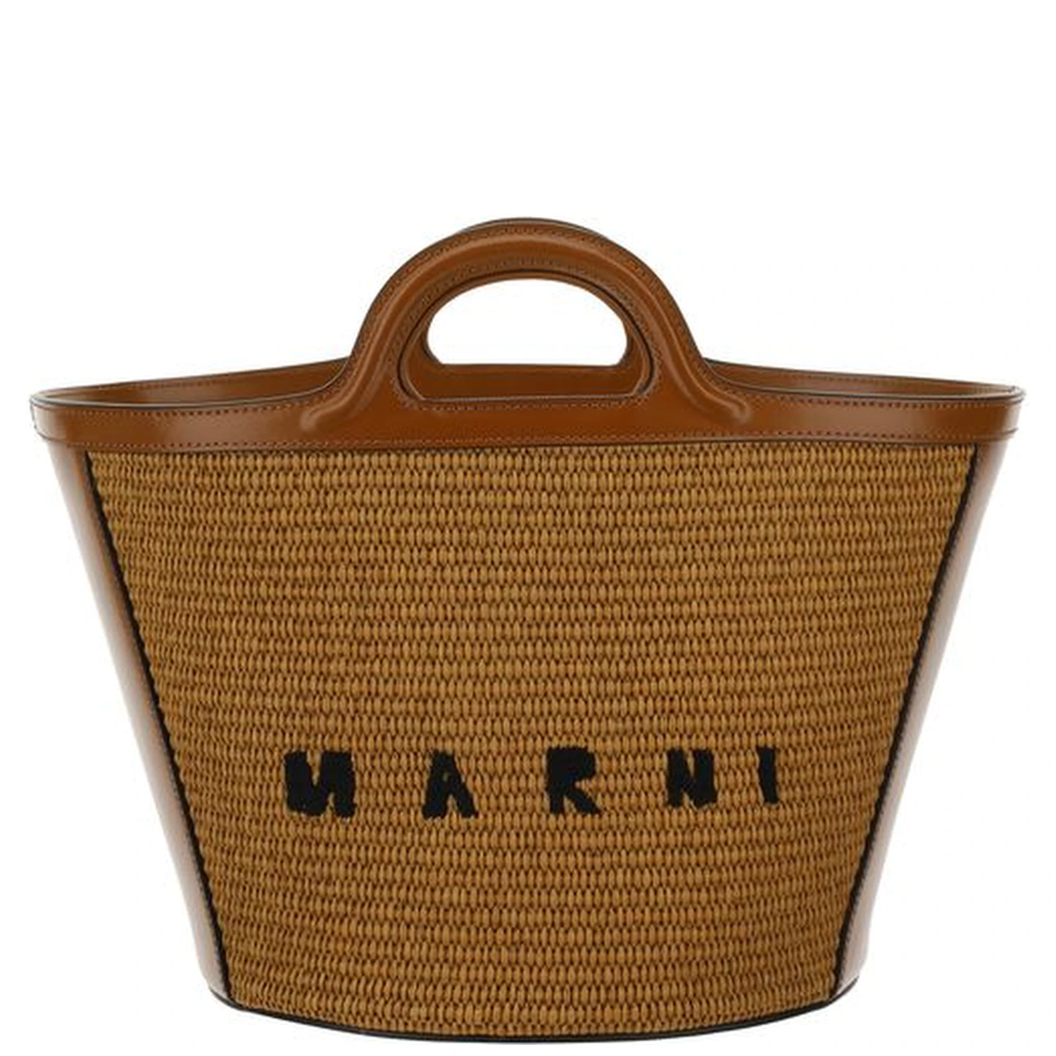 Brown Cotton Shoulder Bag