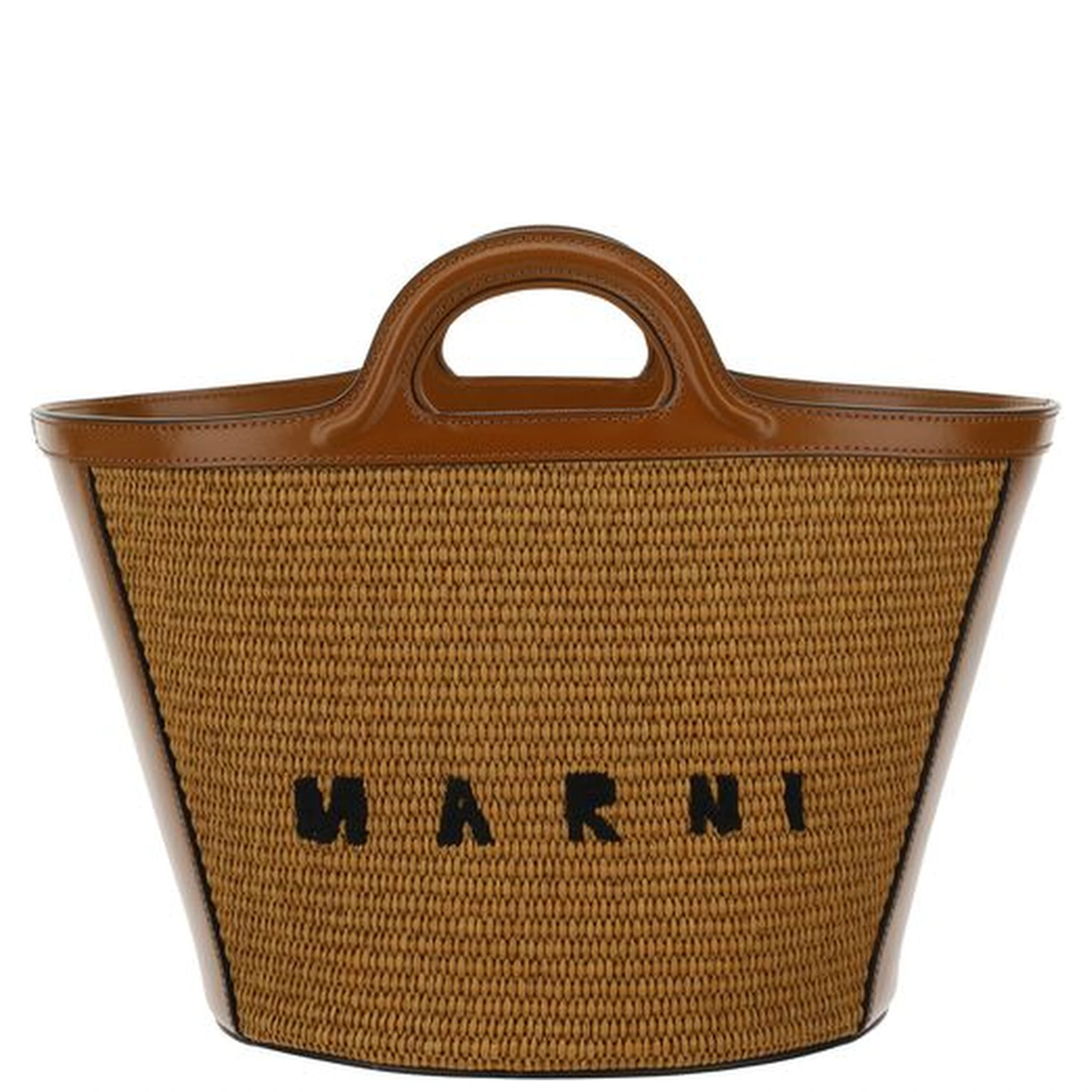 Brown Cotton Shoulder Bag