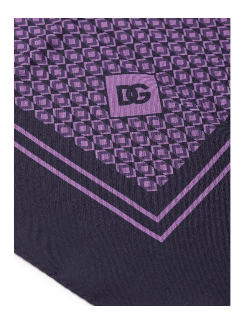 Purple Silk Pocket Square