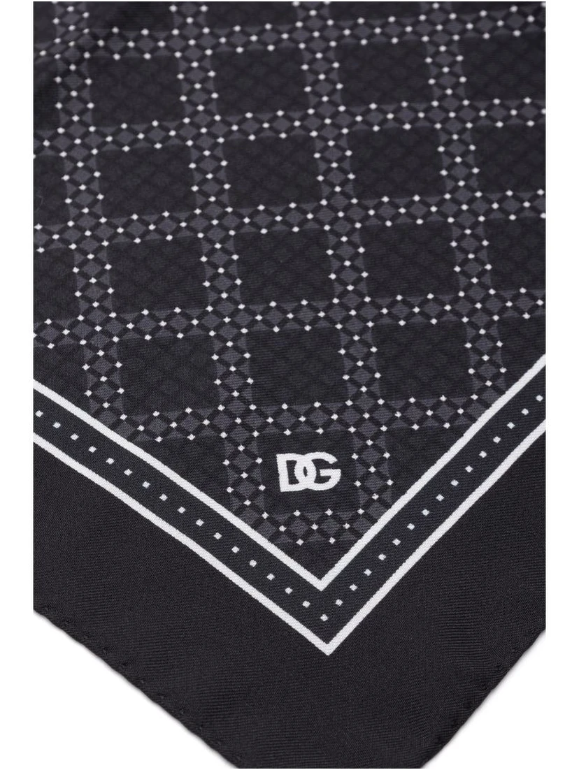 Black Silk Pocket Square