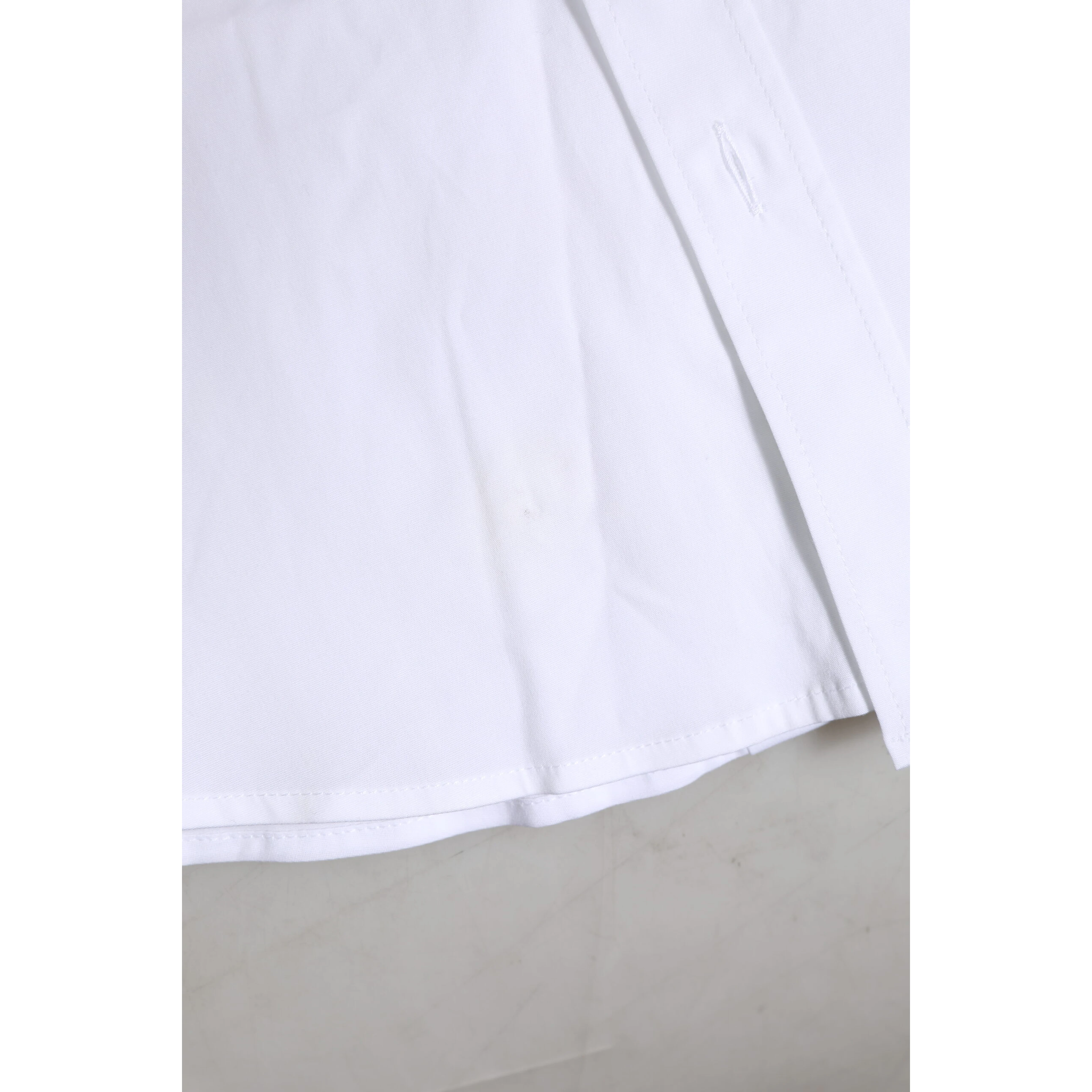 White Cotton GOLD Long Sleeves Dress Shirt