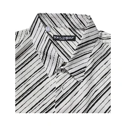White Striped Long Sleeves Men Formal Shirt