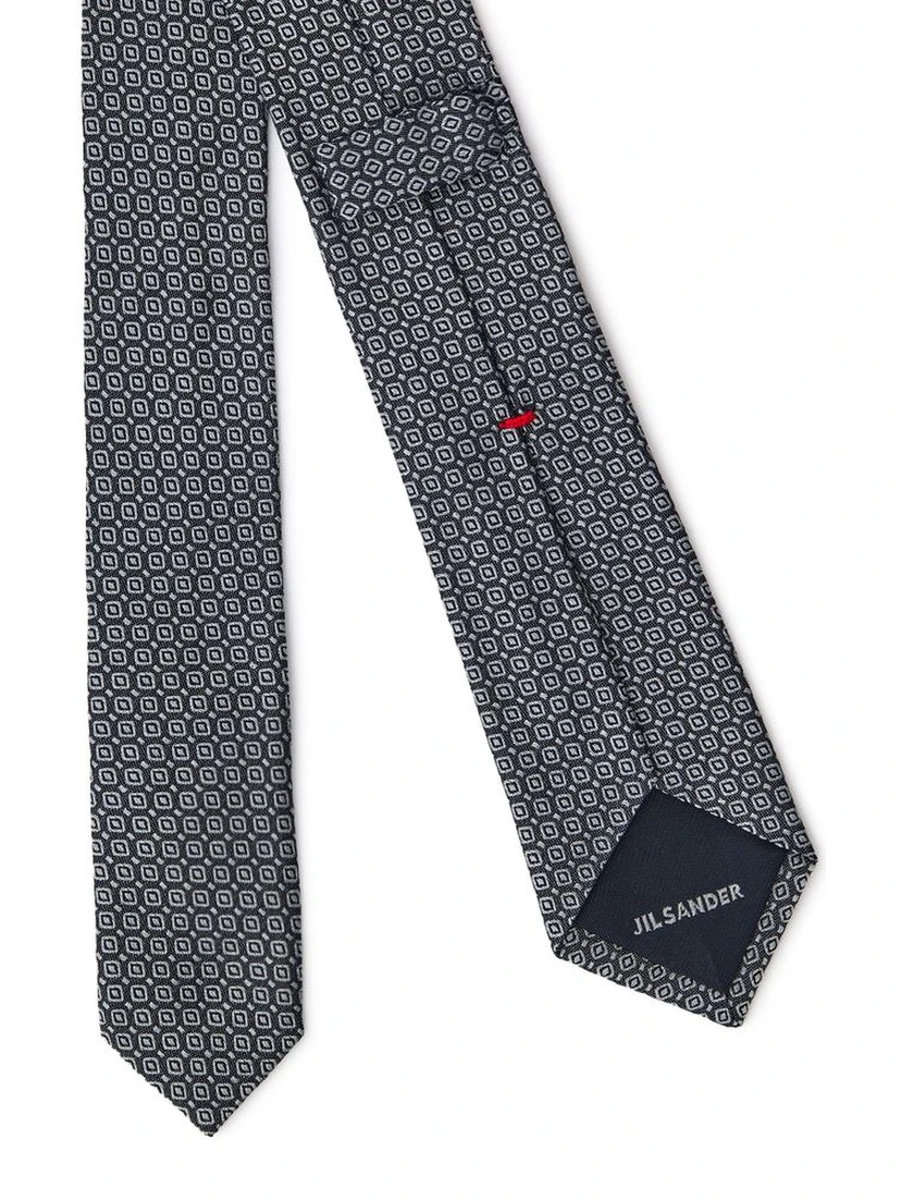 Gray Silk Tie